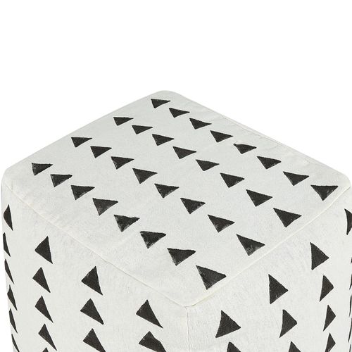 Pouf Tarodi Blanc Cassé Coton