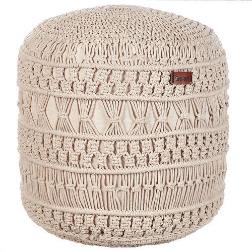 Pouf Thakot Beige Coton