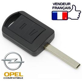 Télécommande coque de clé 2 boutons Opel Corsa, Combo, Agila, Meriva,  Vectra, Tigra 