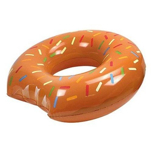 Bouée Géante Donut Marron Ø 119 Cm ; Centre Ø 46 Cm - Jeu Piscine, Mer