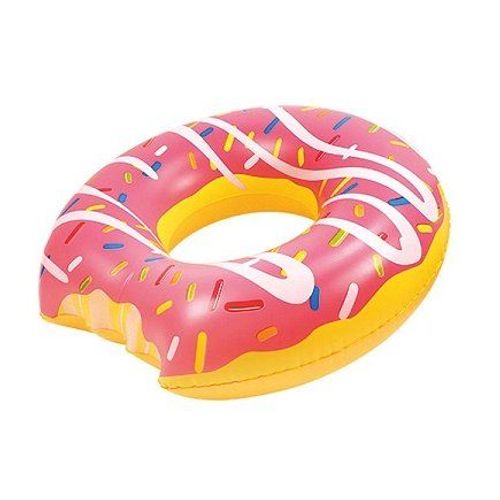 Bouée Géante Donut Rose Ø 119 Cm ; Centre Ø 46 Cm - Jeu Piscine, Mer