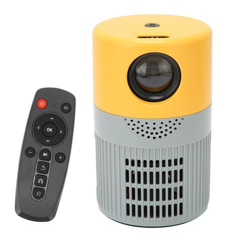 Mini projecteur HD 1080P, son cinématographique Portable, double ventilateur, refroidissement, film, pour DVD, 100V-240V, jaune, gris, prise ue