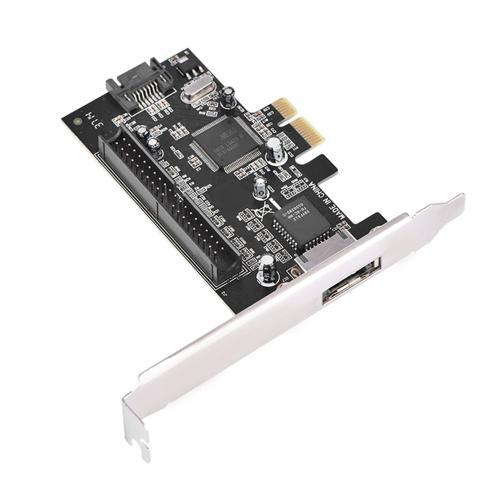 Carte adaptateur PCI-E PCI Express vers IDE ATA133 + SATA II + ESATA Raid JMB363