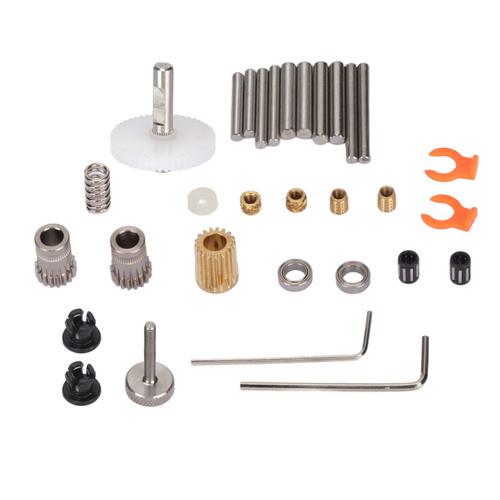 Kit d'extrudeuse à Double poulie, conception d'engrenage Double Concave, matériau métallique à alimentation Stable, Kit d'extrudeuse d'imprimante 3D pour Ender 3