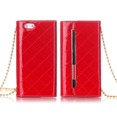 Etui A Rabat Folio Porte Carte Iphone 6 6s (4"7) Bag Leather Rouge Red 944_4