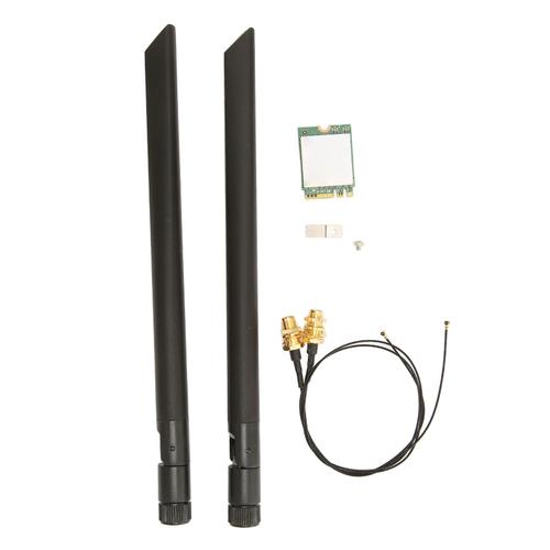 Carte sans fil WIFI6E 5374M Gigabit 5G double bande NGFF BT 5.2 M2 Interface carte Wifi avec câble de connexion d'antenne câble de carte unique antenne