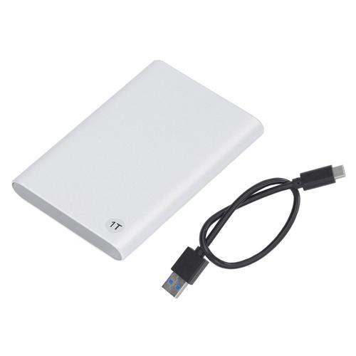 Boîtier externe HDD 2,5 pouces Type C USB3.1 jusqu'à 10 Gbit/s Disque dur externe portable ultra fin Disque dur mobile pour PC portable Argent 1 To