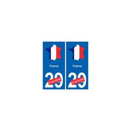 France - Drapeau Vertical | Autocollant plaque immatriculation