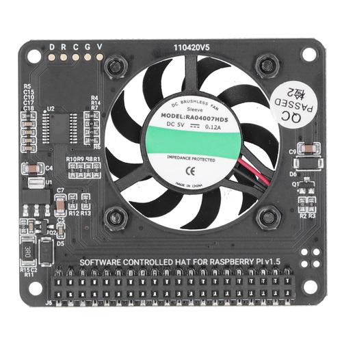 Module de ventilateur de refroidissement avec interrupteur d'alimentation, vitesse réglable pour Raspberry Pi 4B 3B +/3B