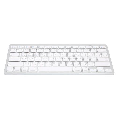 Clavier sans fil anglais thaï bilingue Portable élégant Ultra mince argent blanc clavier d'ordinateur