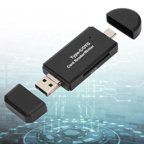 Lecteur de carte OTG TypeC multifonction USB2.0, stockage de mémoire Micro SD, Port externe