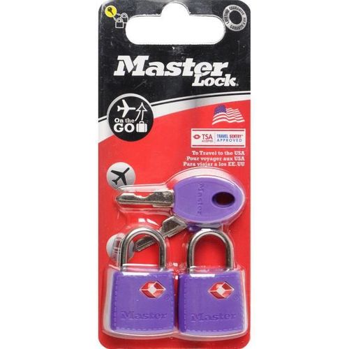 MASTER LOCK 2 Cadenas Abs TSA Coul