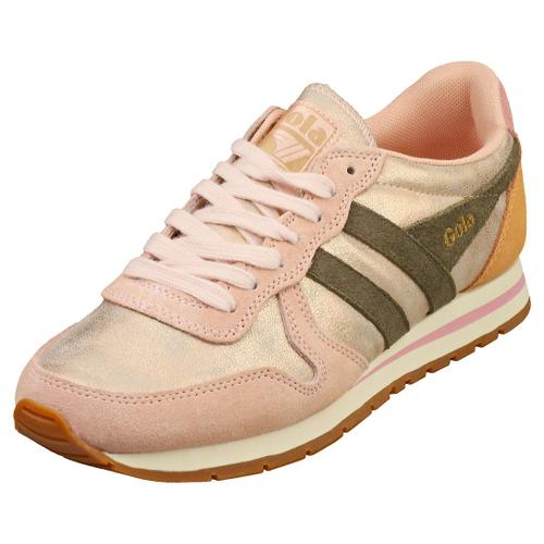 Gola Daytona Blaze Baskets Mode Rose Jaune Khaki