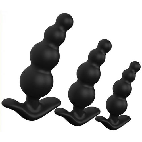 Plug Anal Lot De 3 Plugs En Silicone Simon Beads