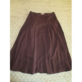 Jupe Longue Fluide Marron Taille 40