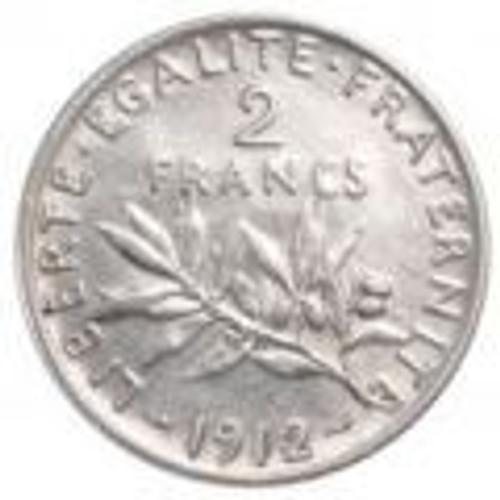 Piece 2 Francs Argent 1910 Ou 1912 Superbe+