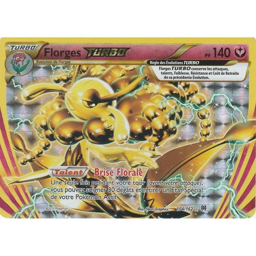 Carte Pokémon 104/162 Florges Turbo 140 Pv - Turbo Xy - Impulsion Turbo Neuf Fr