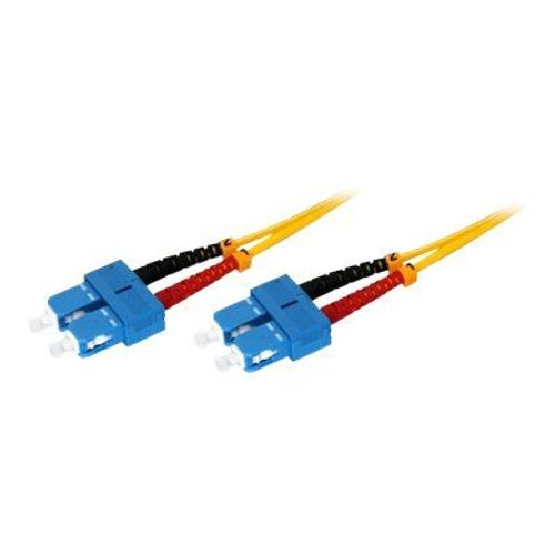 Tecline - Cordon de raccordement - mode unique SC (M) pour mode unique SC (M) - 15 m - fibre optique - duplex - 9 / 125 micromètres - OS2 - jaune