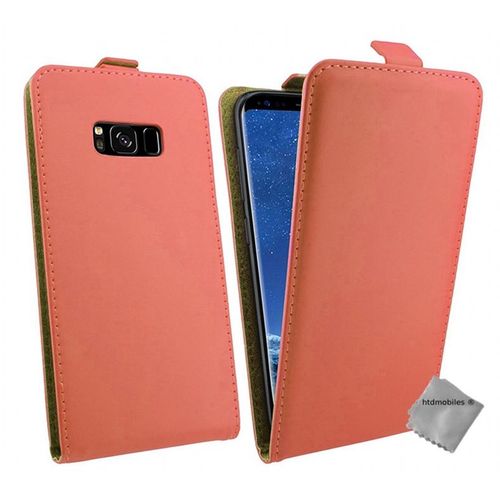 Housse Etui Coque Pochette Pu Cuir Fine Pour Samsung G955f Galaxy S8 Plus + Verre Trempe - Rouge