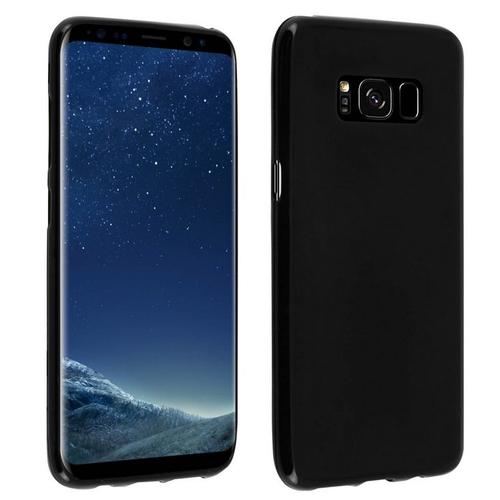 Housse Etui Coque Pochette Silicone Gel Fine Pour Samsung G950f Galaxy S8 + Film Ecran - Noir