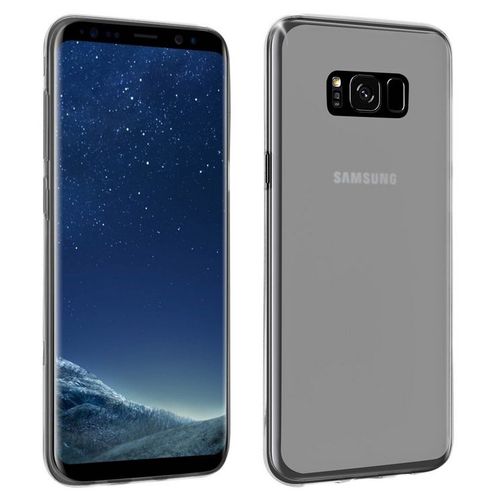 Housse Etui Coque Pochette Silicone Gel Fine Pour Samsung G950f Galaxy S8 + Film Ecran - Blanc Transparent