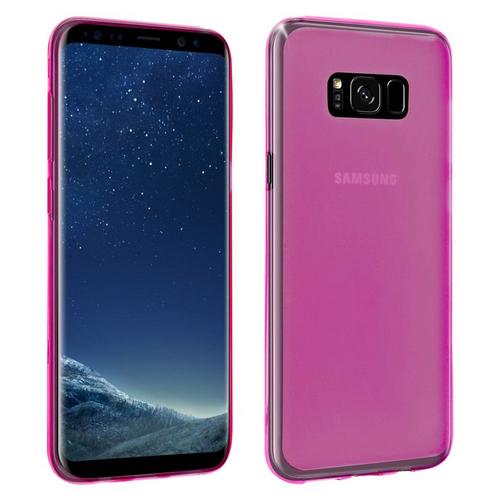 Housse Etui Coque Pochette Silicone Gel Fine Pour Samsung G950f Galaxy S8 + Verre Trempe - Rose