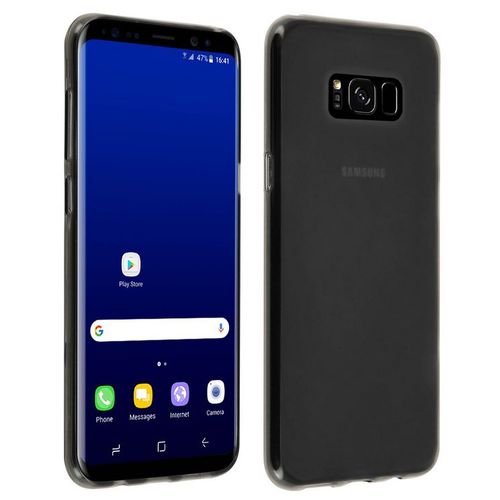 Housse Etui Coque Pochette Silicone Gel Fine Pour Samsung G950f Galaxy S8 + Verre Trempe - Gris