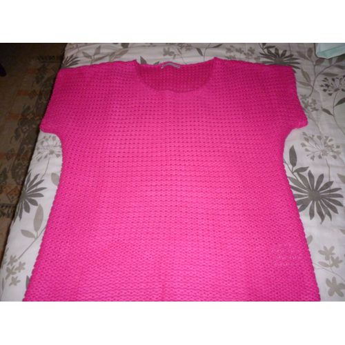 Pull Blanche Porte Acrylique 42/44 Rose