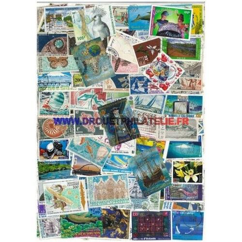 Nouvelle Caledonie 100 Timbres Differents Obliteres
