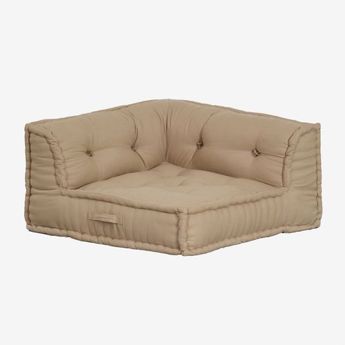 Canapé D'angle Modulable En Coton Dhel Beige Semoline