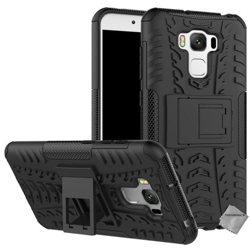 Housse Etui Coque Anti Choc Pour Asus Zenfone 3 Max Plus Zc553kl + Verre Trempe - Noir