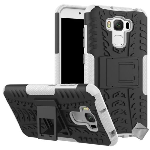 Housse Etui Coque Anti Choc Pour Asus Zenfone 3 Max Plus Zc553kl + Verre Trempe - Blanc