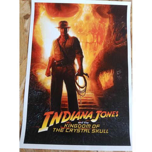 Affiche / Poster Du Film "Indiana Jones Et Le Crâne De Cristal" Avec Harisson Ford - 29,7 X 42 Cm