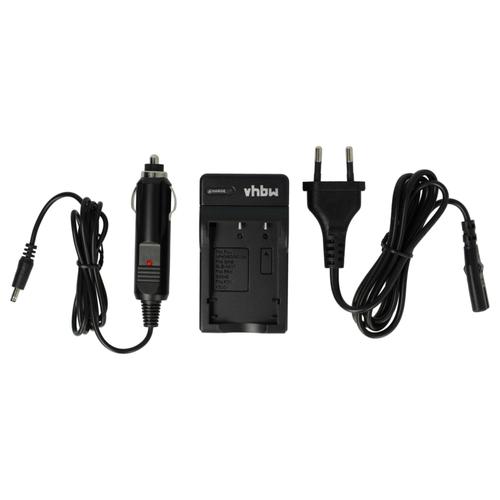 vhbw Chargeur compatible avec Kyocera Yashica Contax TVS DIGITAL, TVS caméra caméscope action-cam + câble de voiture + témoin de charge 8,4 V