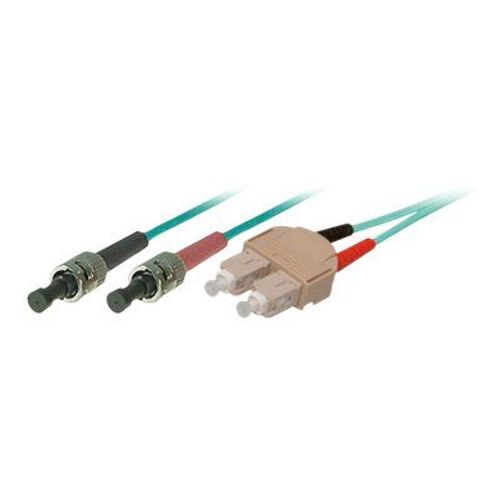 exertis Connect - Cordon de raccordement - ST multi-mode (M) pour SC multi-mode (M) - 20 m - fibre optique - duplex - 50 / 125 microns - OM3 - turquoise