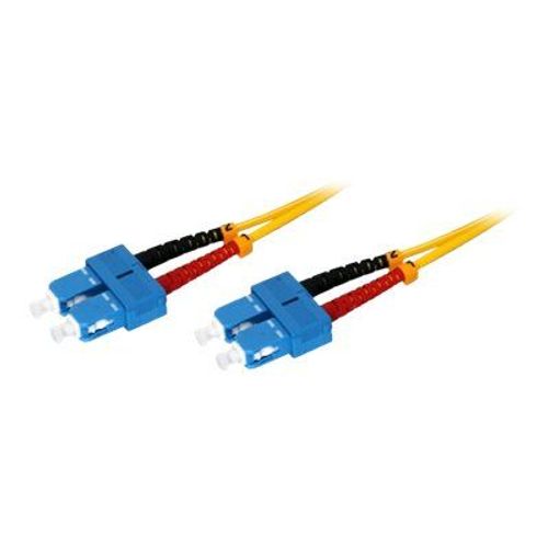 Tecline - Cordon de raccordement - mode unique SC (M) pour mode unique SC (M) - 30 m - fibre optique - duplex - 9 / 125 micromètres - OS2 - jaune