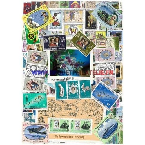 Nouvelles Hebrides / Vanuatu 200 Timbres Differents Obliteres