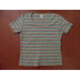 Tee-Shirt Jersey Coton Rayé Multicolore La Redoute