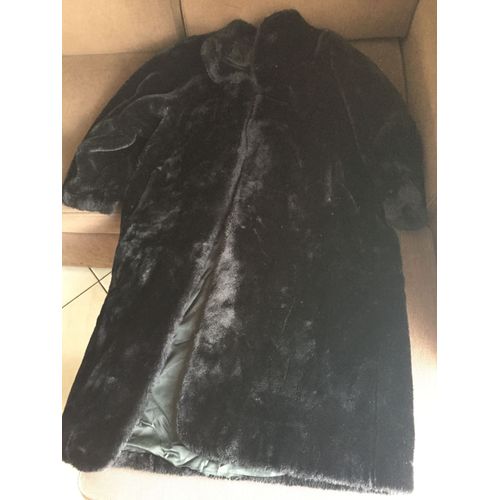 Manteau Fausse Fourrure L Noir