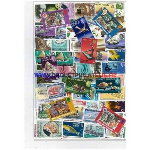 Pitcairn 50 Timbres Differents Obliteres