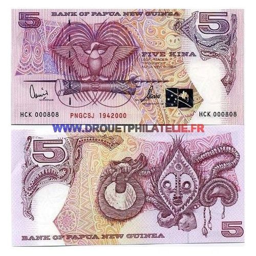 Papouasie Nlle Guinee - Pk N° 20 - Billet De 5 Kina