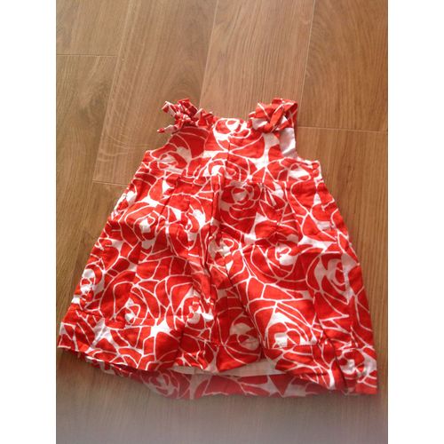 Robe Zara Coton 6 Mois Rouge