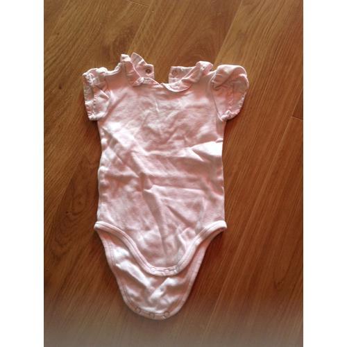 Body Jacadi Coton 3 Mois Rose