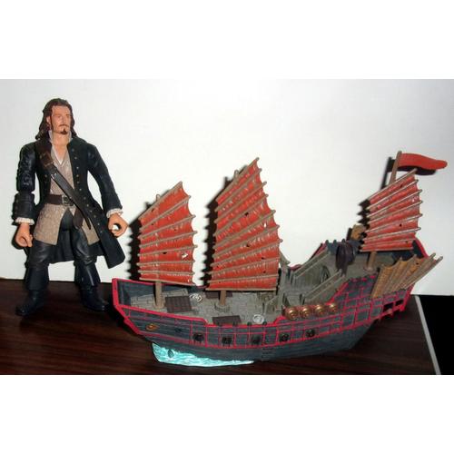Figurine Pirate Des Caraibes Will Turner + Bateau