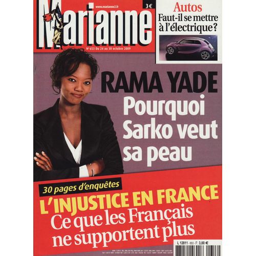 Marianne / 24-10-2009 N°653 : Rama Yade (4p) - Pascal Bruckner / Marcela Iacub (4p)