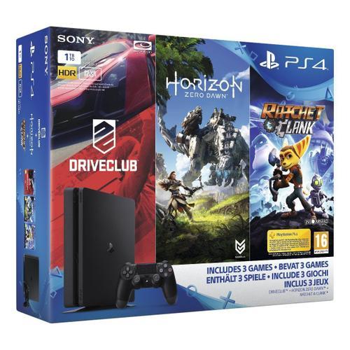 Console Ps4 1 To + Horizon Zero Dawn + Ratchet & Clank + Drive Club