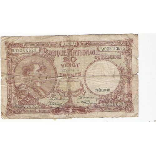 Billet 20 Franc Belge