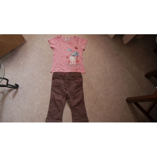 Ensemble Vêtement Hello Kitty Coton 6 Ans Rose