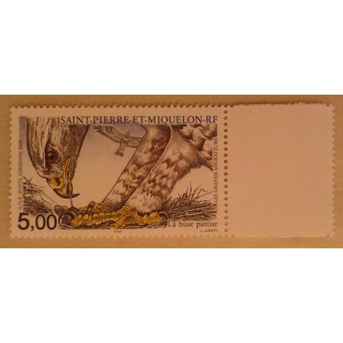 Timbre Saint-Pierre Et Miquelon Poste Aérienne 2000 La Buse Pattue Bord De Feuille Yvert Et Tellier N°Pa 80 Neuf** Gomme Intacte