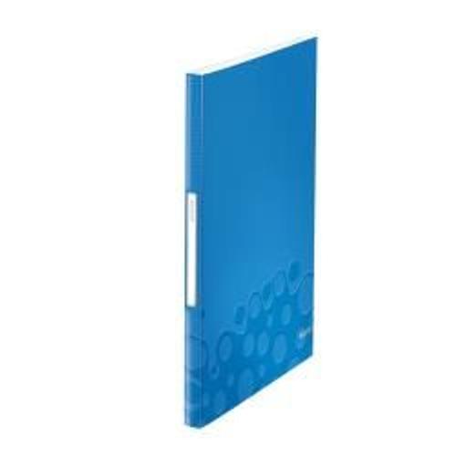 Leitz Wow - Porte Vues - 40 Pochettes - A4 - Pour 80 Feuilles - Bleu Métallique